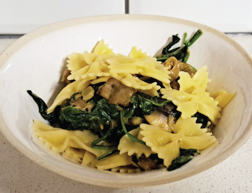 Iron-rich Recipe: Cheesy Spinach and Mushroom Bowties